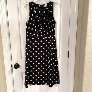 J Crew black and white polka dot dress.  Brand new.  Never worn. Size 10